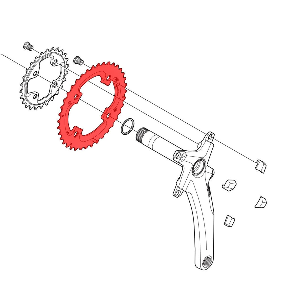 Plateau Extérieur SHIMANO XTR M980 10V 4 Trous 104 mm