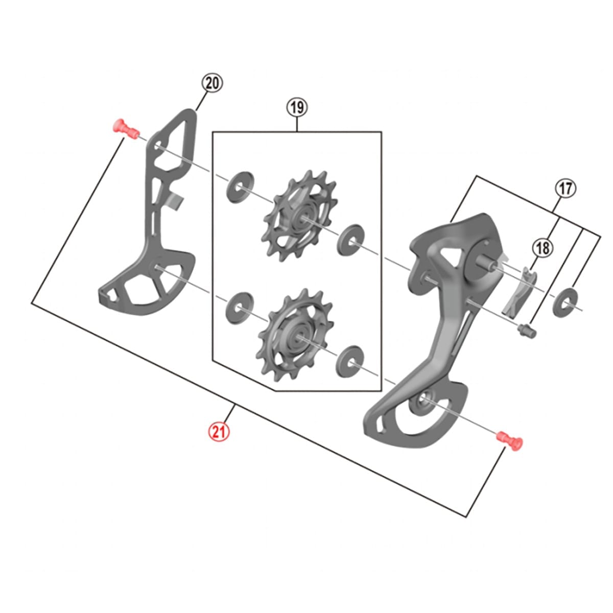 Vis de Galet de Dérailleur Arrière SHIMANO XTR M9000 / M9100 #Y5XX98130