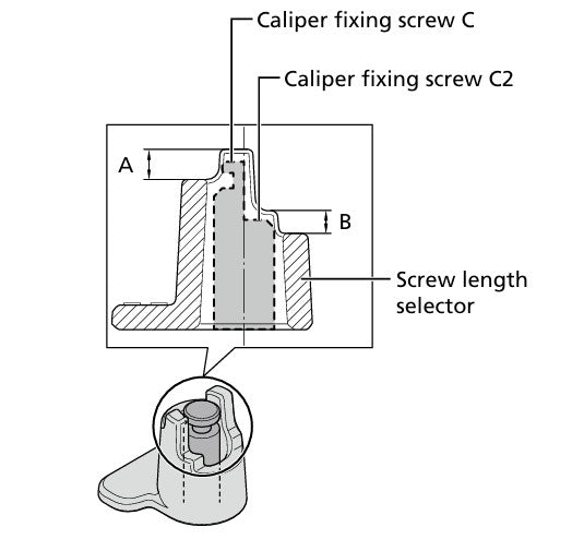 SHIMANO BR-R9270 screw length selector