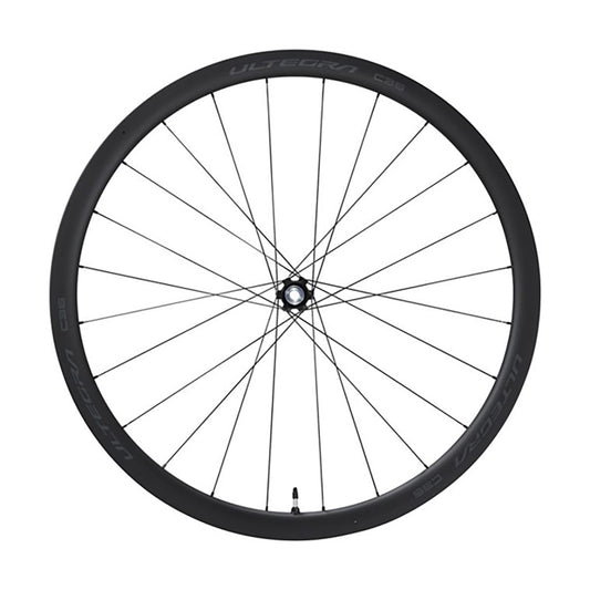 SHIMANO ULTEGRA R8170-C36 Carbon Front Wheel with Tubeless Ready Tires (Center Lock)