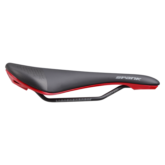 SPANK OOZY 280 144mm Saddle CrMo Rails Red