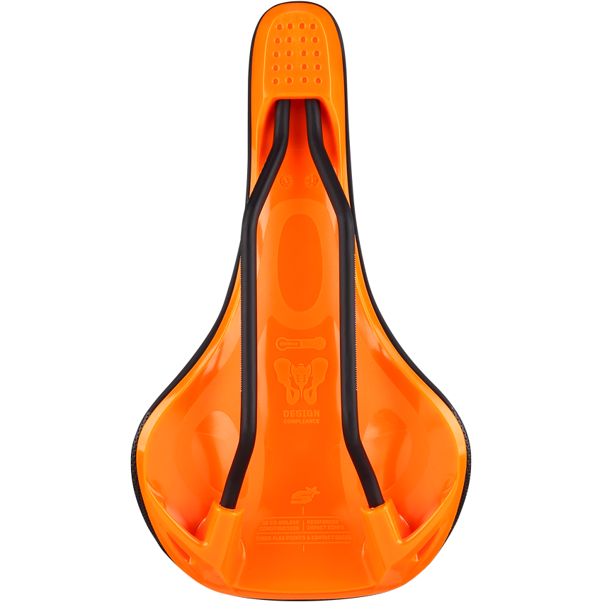 Saddle SPANK SPIKE 160 Leather Rails CrMo Orange