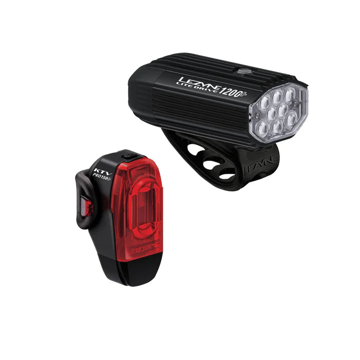 LEZYNE LITE DRIVE 1200+ / KTV DRIVE PRO+ front and rear lights