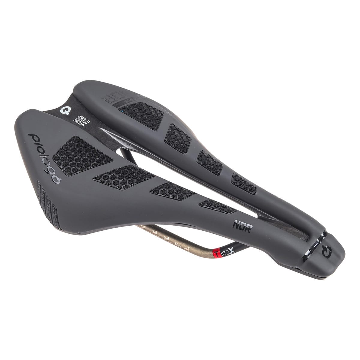 Saddle PROLOGO DIMENSION NDR CPC 143 mm TiroX rails Black