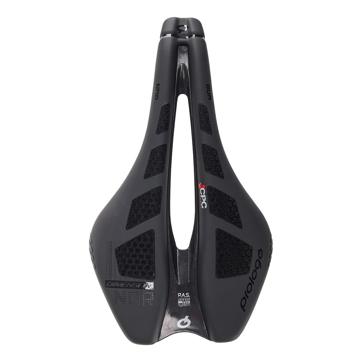 Saddle PROLOGO DIMENSION NDR CPC 143 mm TiroX rails Black