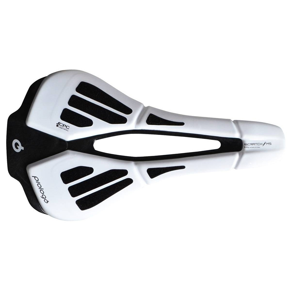 Saddle PROLOGO SCRATCH M5 PAS CPC Tirox track width 140mm White