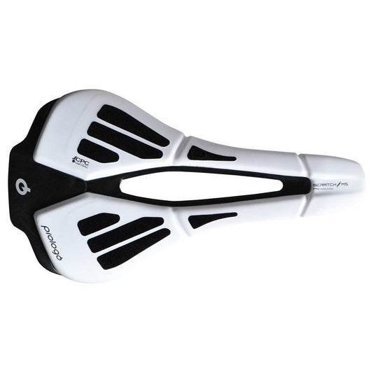 Saddle PROLOGO SCRATCH M5 PAS CPC Tirox rails width 140mm White