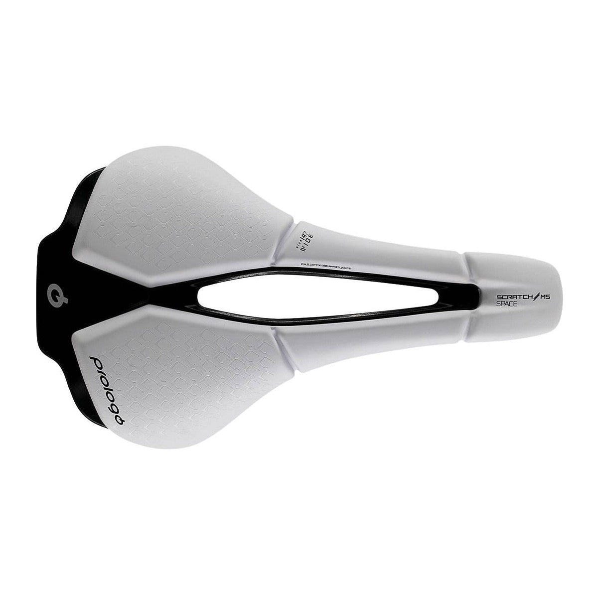 Saddle PROLOGO SCRATCH M5 PAS SPACE Tirox track width 147mm White