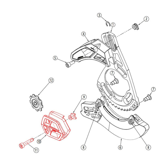 Bottom guide for E-THIRTEEN Chain Guide LG1+/LS1+ White #SLDR.LG1+LWR.W