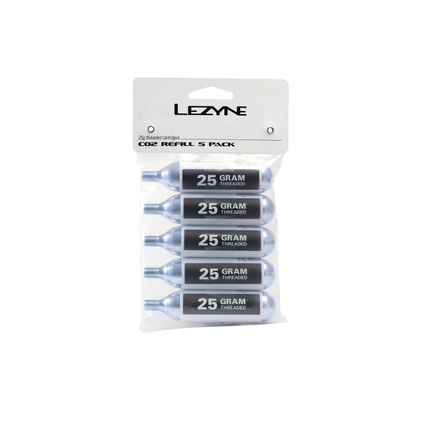 LEZYNE CO2 cartridge, threaded (x5)