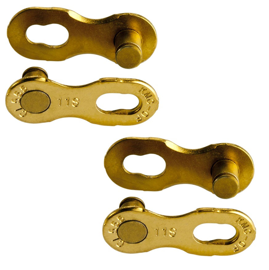 KMC 11R Ti-N Gold Quick Hitches for KMC Chains 11 Speed (x2)