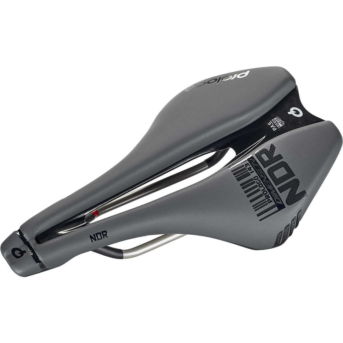 Saddle PROLOGO DIMENSION NDR 143 mm TiroX rails Black