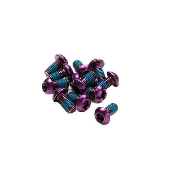 Kit of 12 Violet Anodized REVERSE Disc Screws