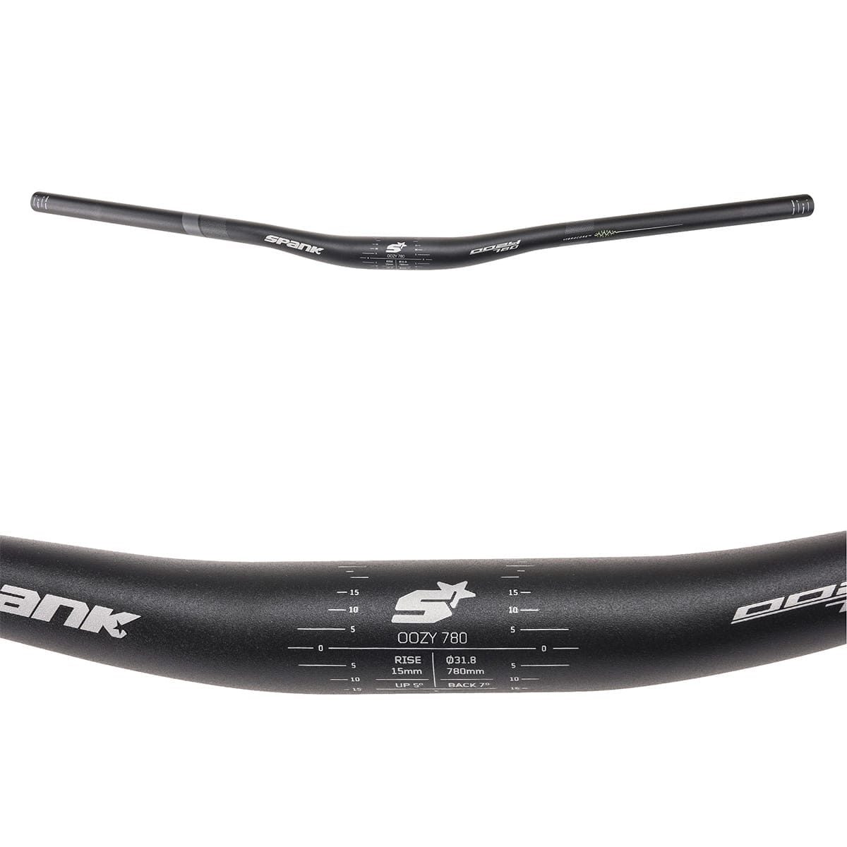 SPANK OOZY TRAIL 780 VIBROCORE Rise 15mm 780mm Black Hanger