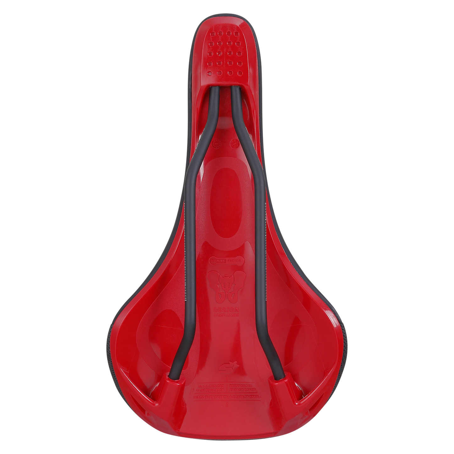 Saddle SPANK SPIKE 160 Leather Rails CrMo Red