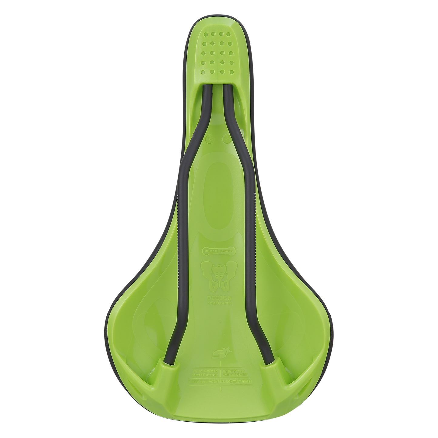 Saddle SPANK SPIKE 160 Leather Rails CrMo Green