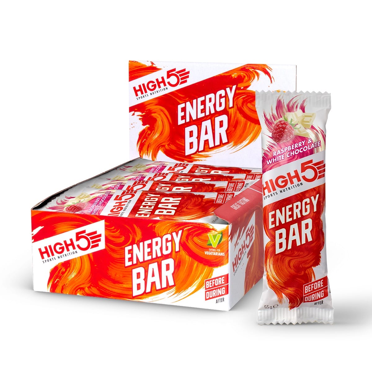 HIGH5 ENERGY BAR (55g) Raspberry white chocolate