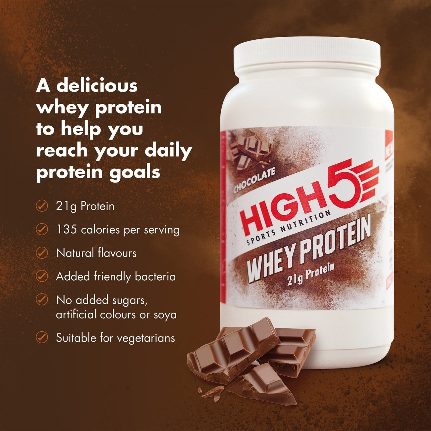 HIGH5 WHEY PROTEIN Recovery Drink (700g) Chocolate