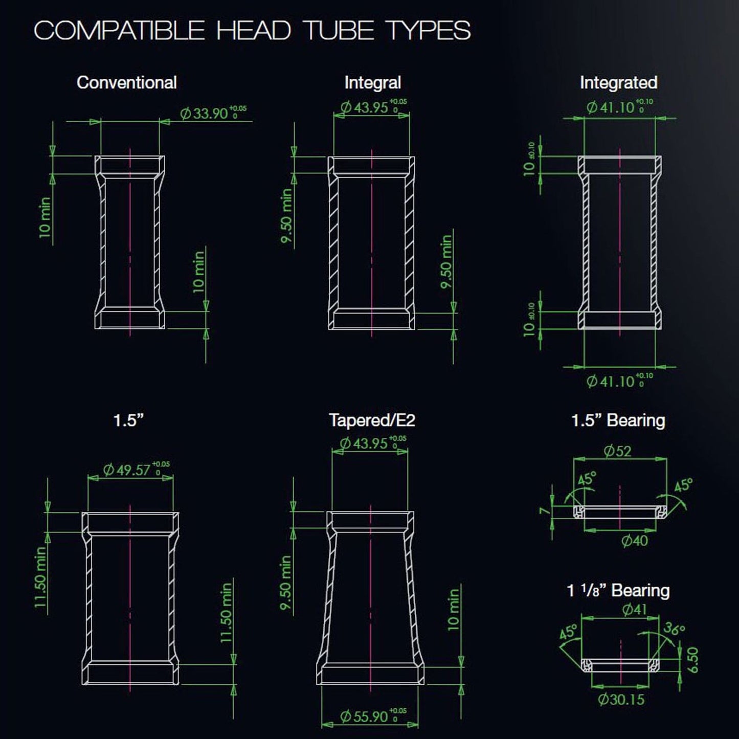 High bowl for HOPE PICK'N'MIX 1"1/8 EC34 External Headset Black
