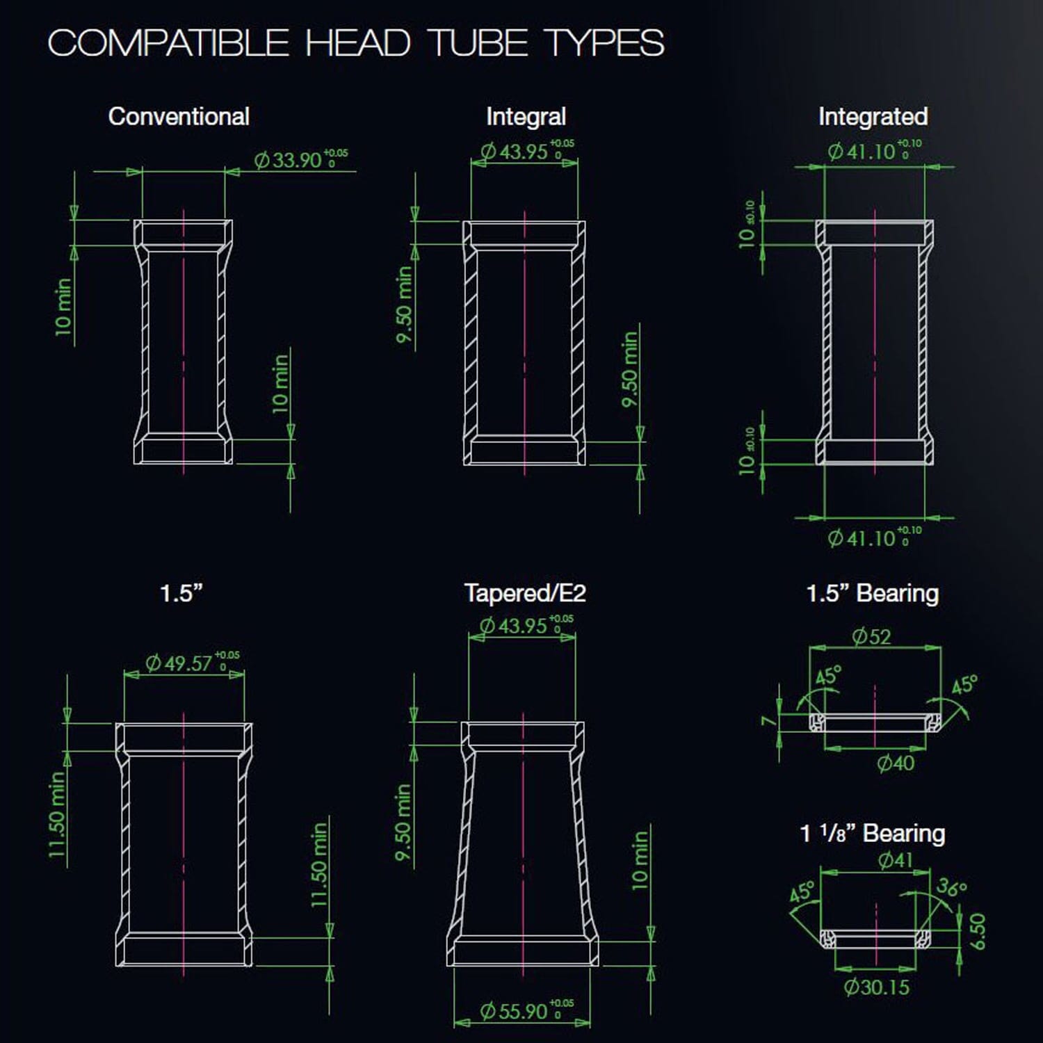Low bowl for HOPE PICK'N'MIX Semi-Integrated Headset 1"1/8 ZS44 Black