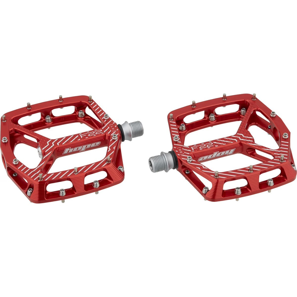 HOPE F22 Red flat pedals