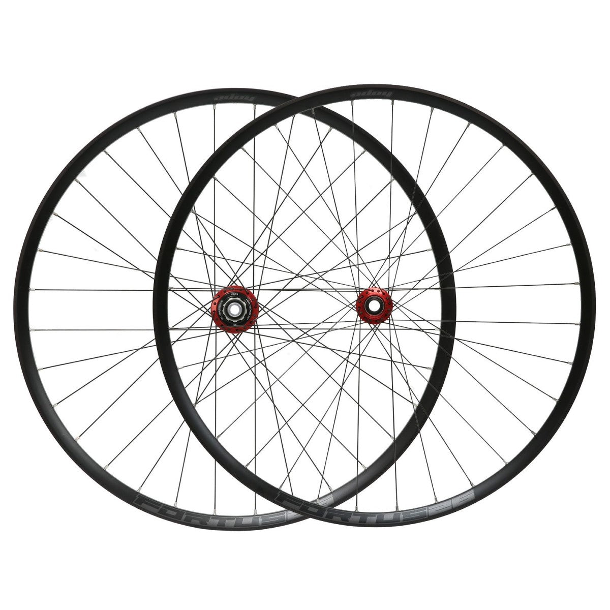 Pair of HOPE FORTUS 26 W 29" PRO 5 Boost Sram XD 6 Hole Wheels Red