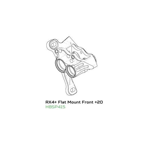 Disc Brake Caliper HOPE RX4+ FMF(+20) 70 mm 4 Pistons Bronze