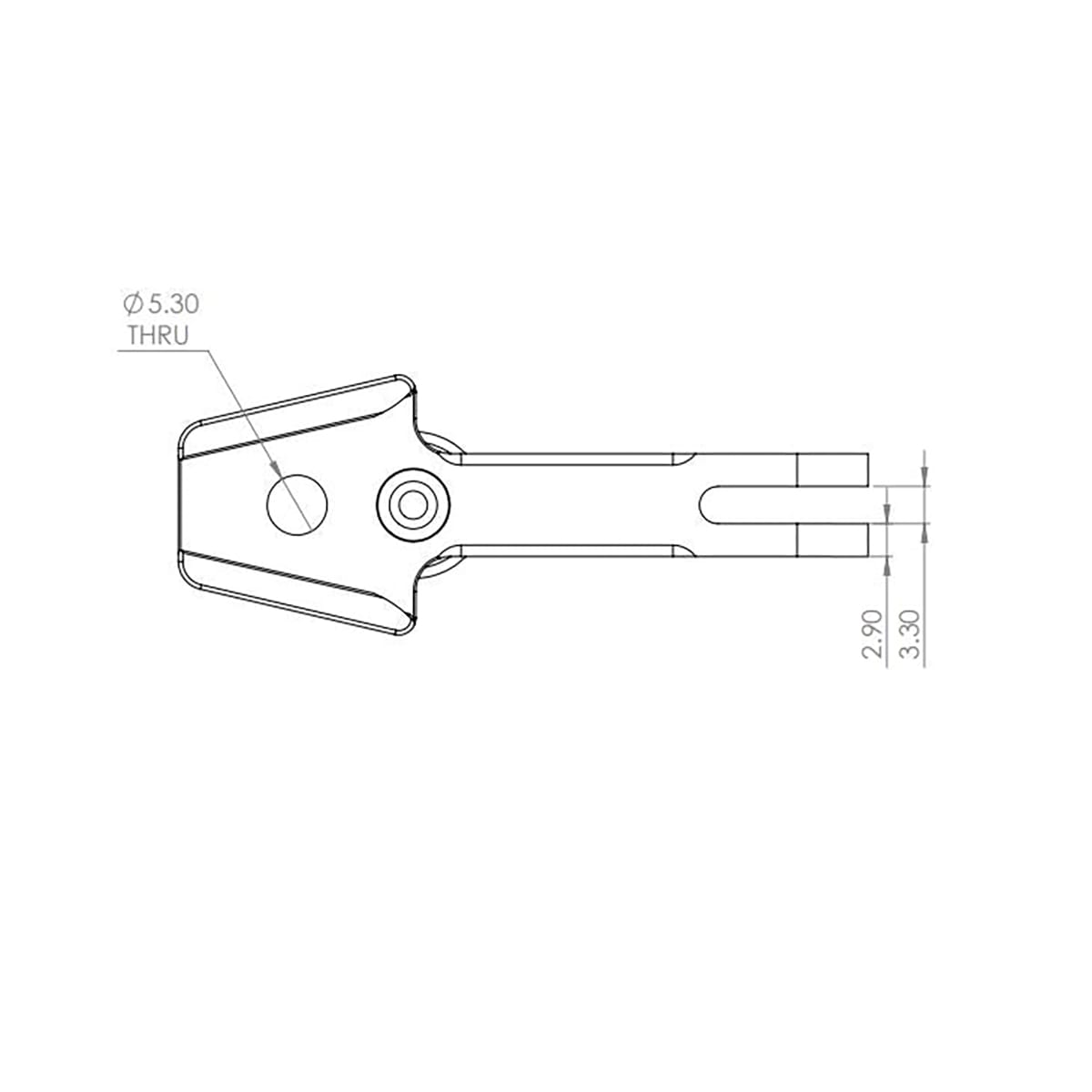 Front light bracket EXPOSURE LIGHTS 3 PRONG Type GoPro