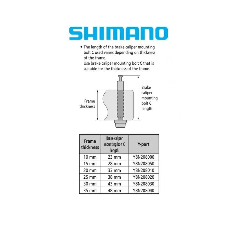 SHIMANO FLATMOUNT Type C caliper mounting bolt