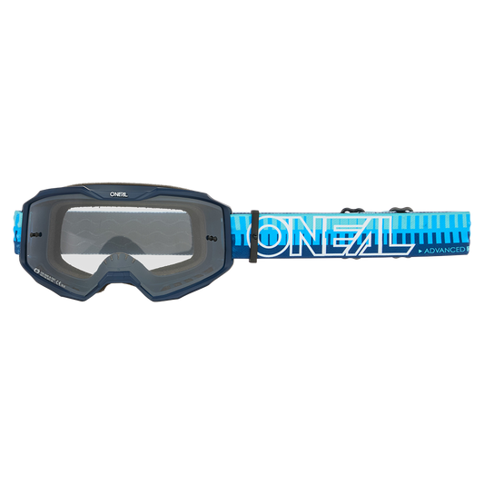O'NEAL B-10 STRIPED Mask Blue Clear Shield
