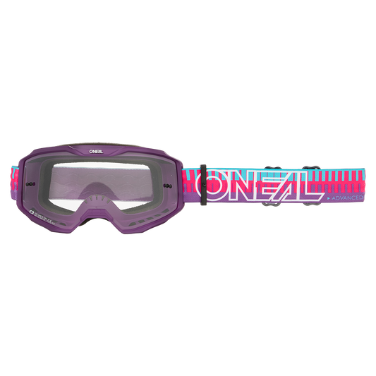 O'NEAL B-10 STRIPED Mask Pink/Violet Clear Shield