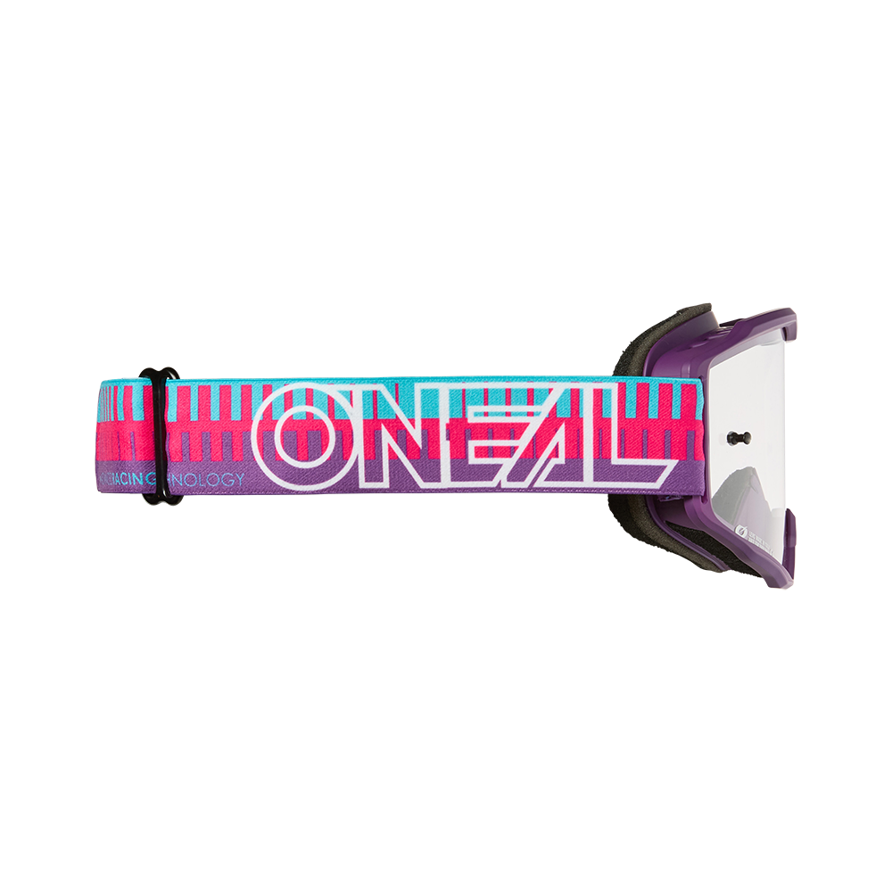 O'NEAL B-10 STRIPED Mask Pink/Violet Clear Shield