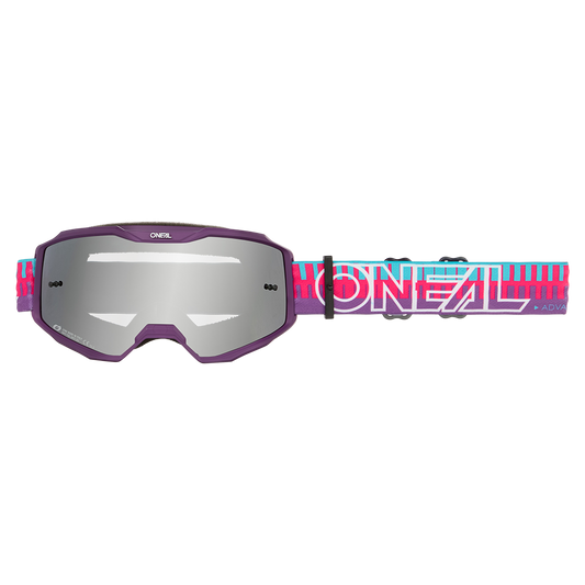 O'NEAL B-10 STRIPED Goggle Pink/Violet Silver Mirror Screen