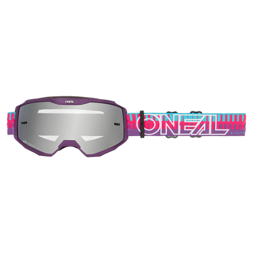 O'NEAL B-10 STRIPED Goggle Pink Silver Mirror Screen