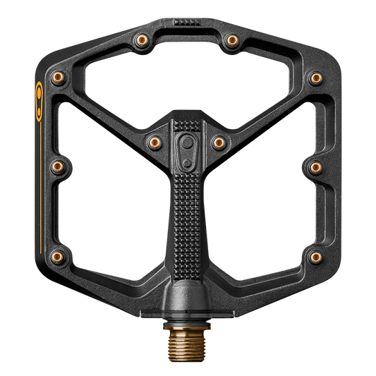 CRANKBROTHERS STAMP 11 Large Black/Gold flat pedals