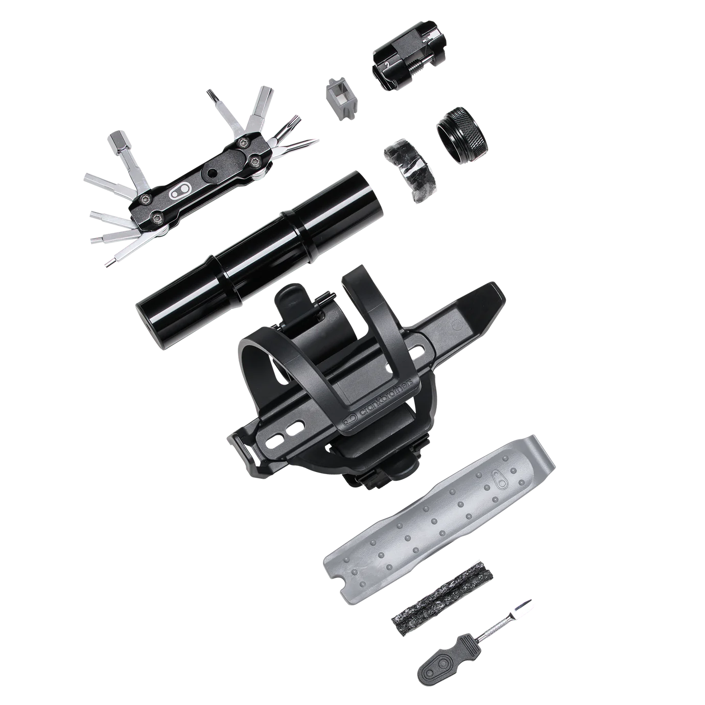 Multi-tool on bottle cage CRANKBROTHERS S.O.S BC18