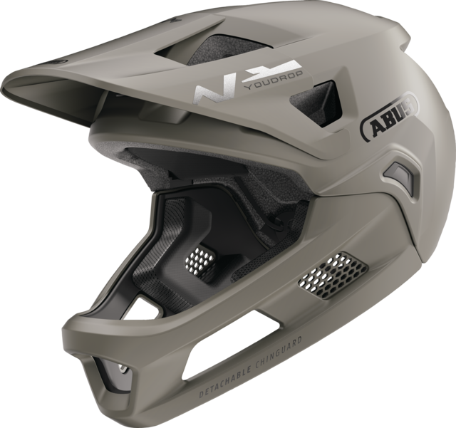 ABUS YOUDROP FF Junior Dust Grey MTB Helmet