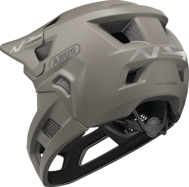 ABUS YOUDROP FF Junior Dust Grey MTB Helmet