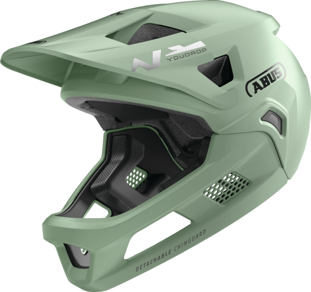 ABUS YOUDROP FF Junior MTB Helmet Mist Green