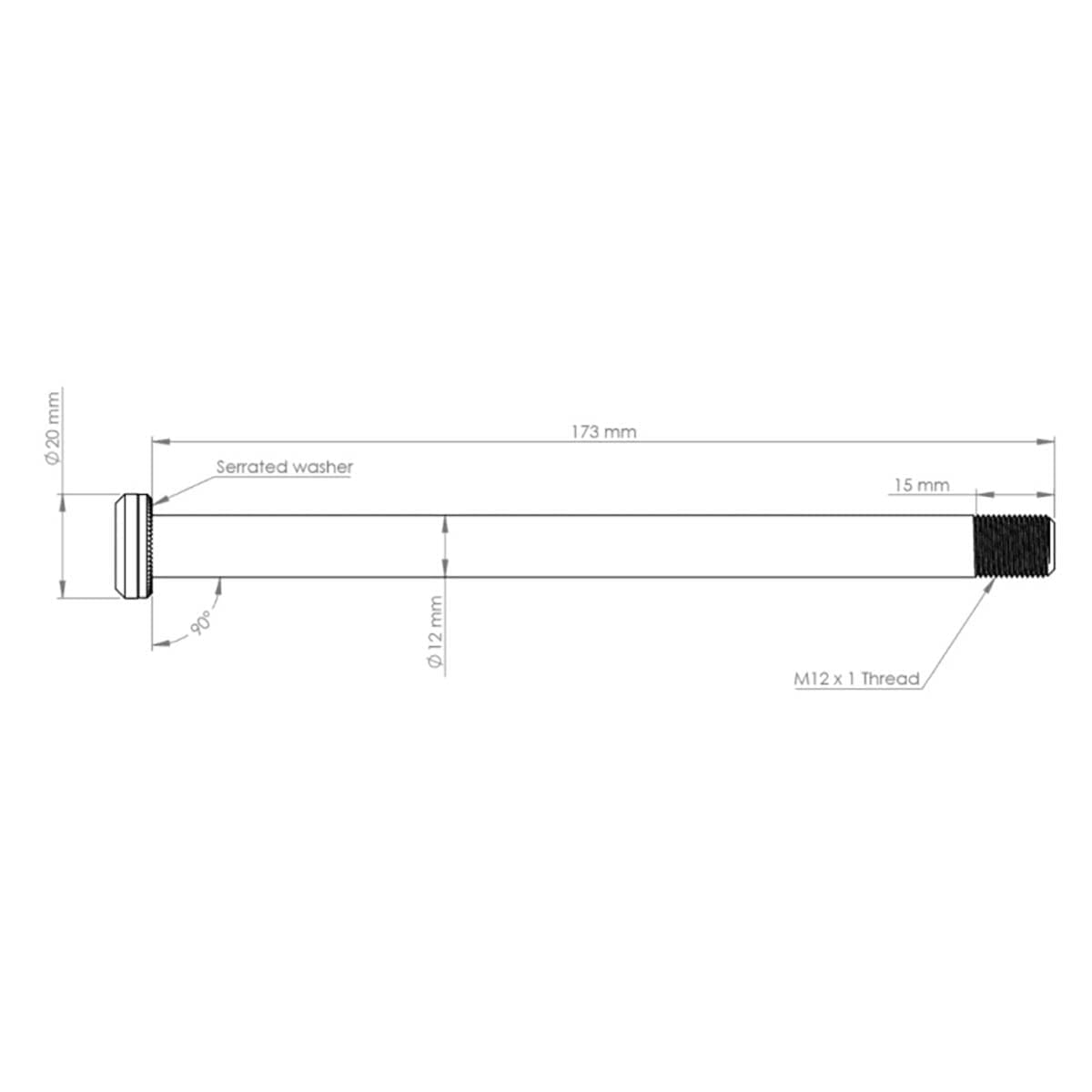 Axe de Roue Arrière BURGTEC 173,7 mm pour Cadres Santa Cruz Bleu