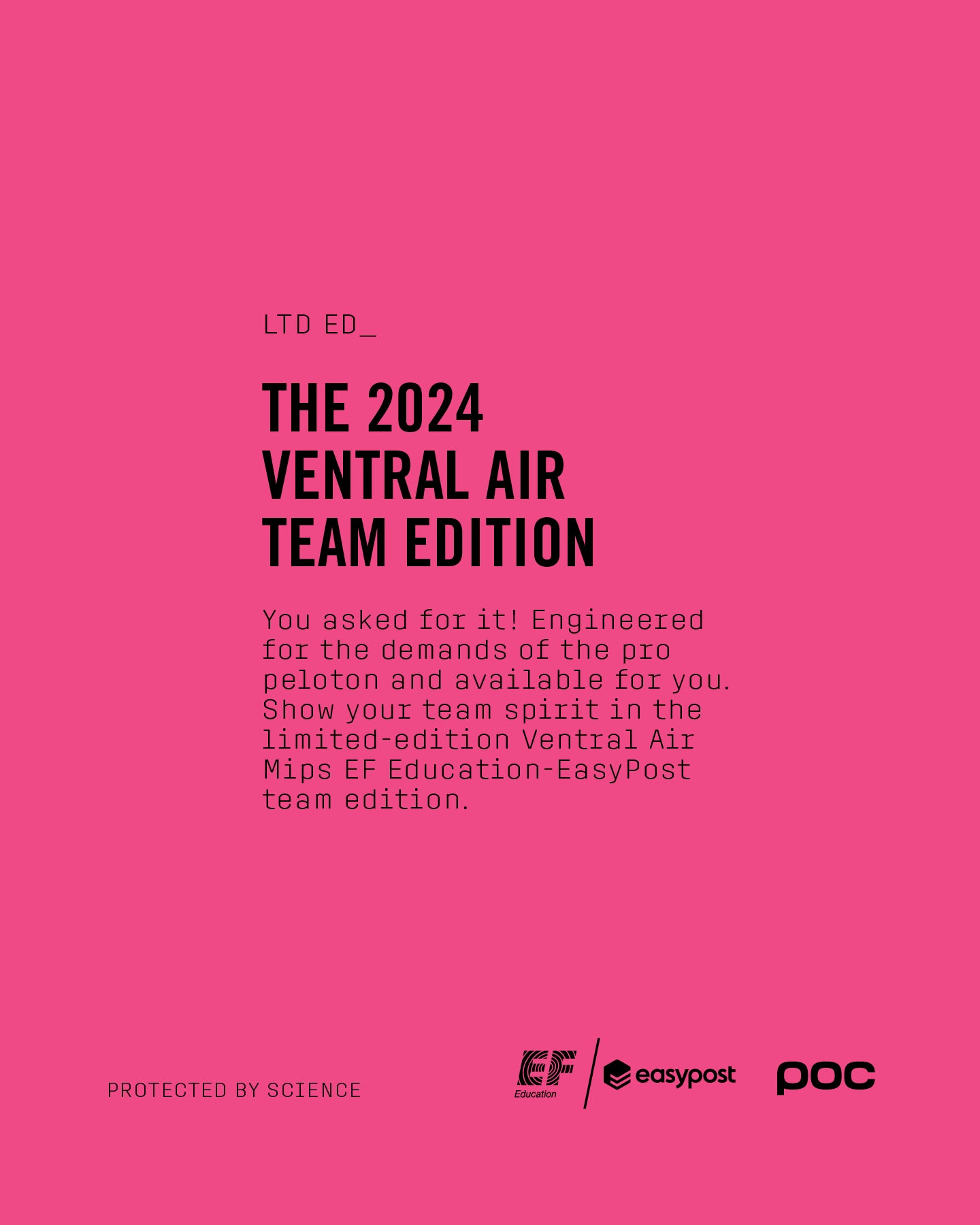 Headset Road POC VENTRAL AIR MIPS EF Race team LIMITED Pink 2024