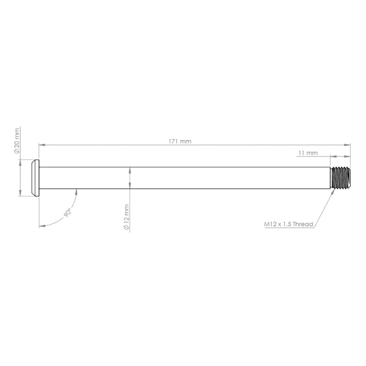 Axe de Roue Arrière BURGTEC 171 mm pour Cadre Yeti Bronze