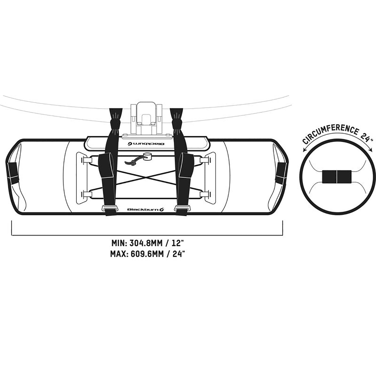 Handlebar bag BLACKBURN OUTPOST ELITE HB ROLL 14 L Black