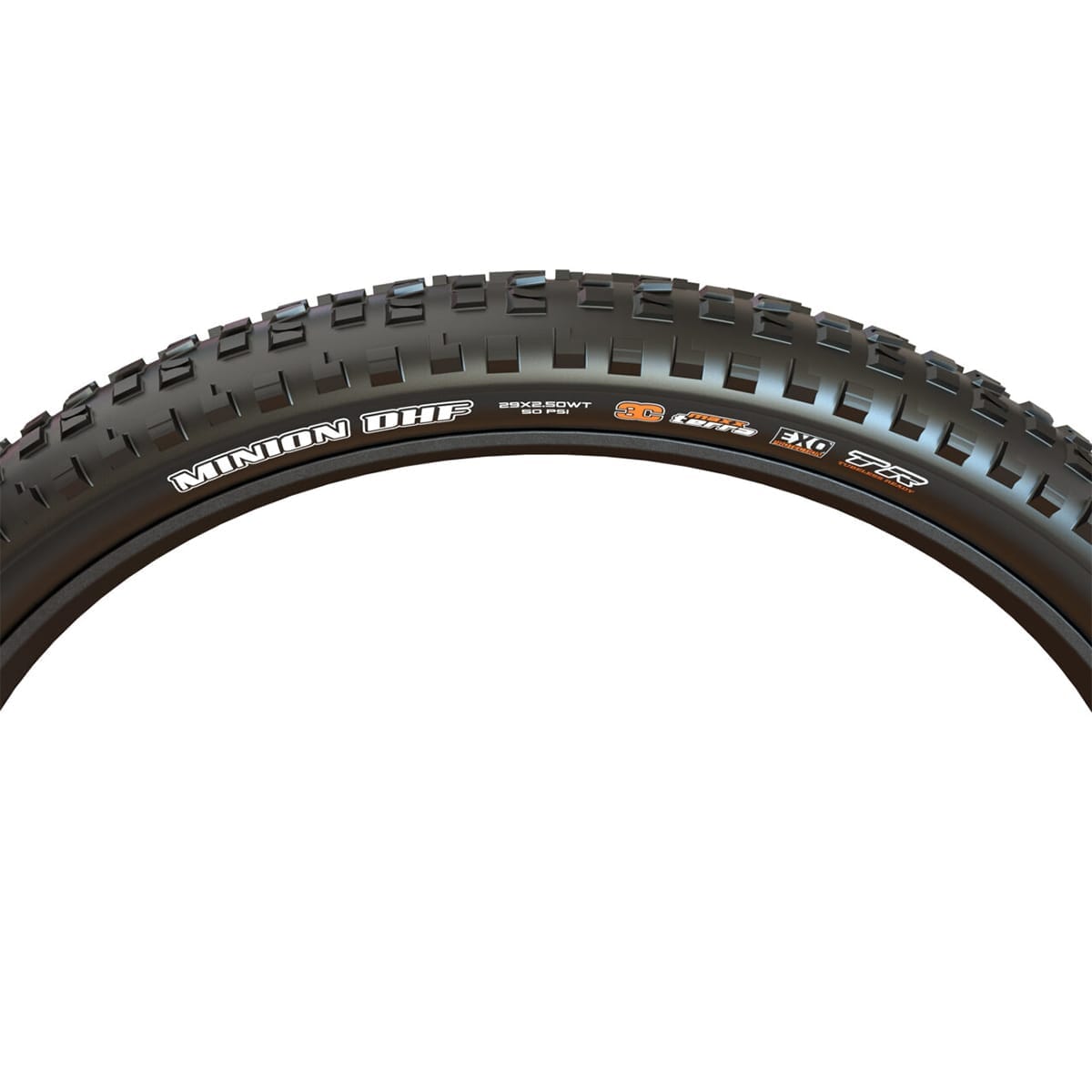 MAXXIS MINION DHF 29x2.50 WT DH E50 3C MaxxGrip Tubeless Ready Soft Black tire