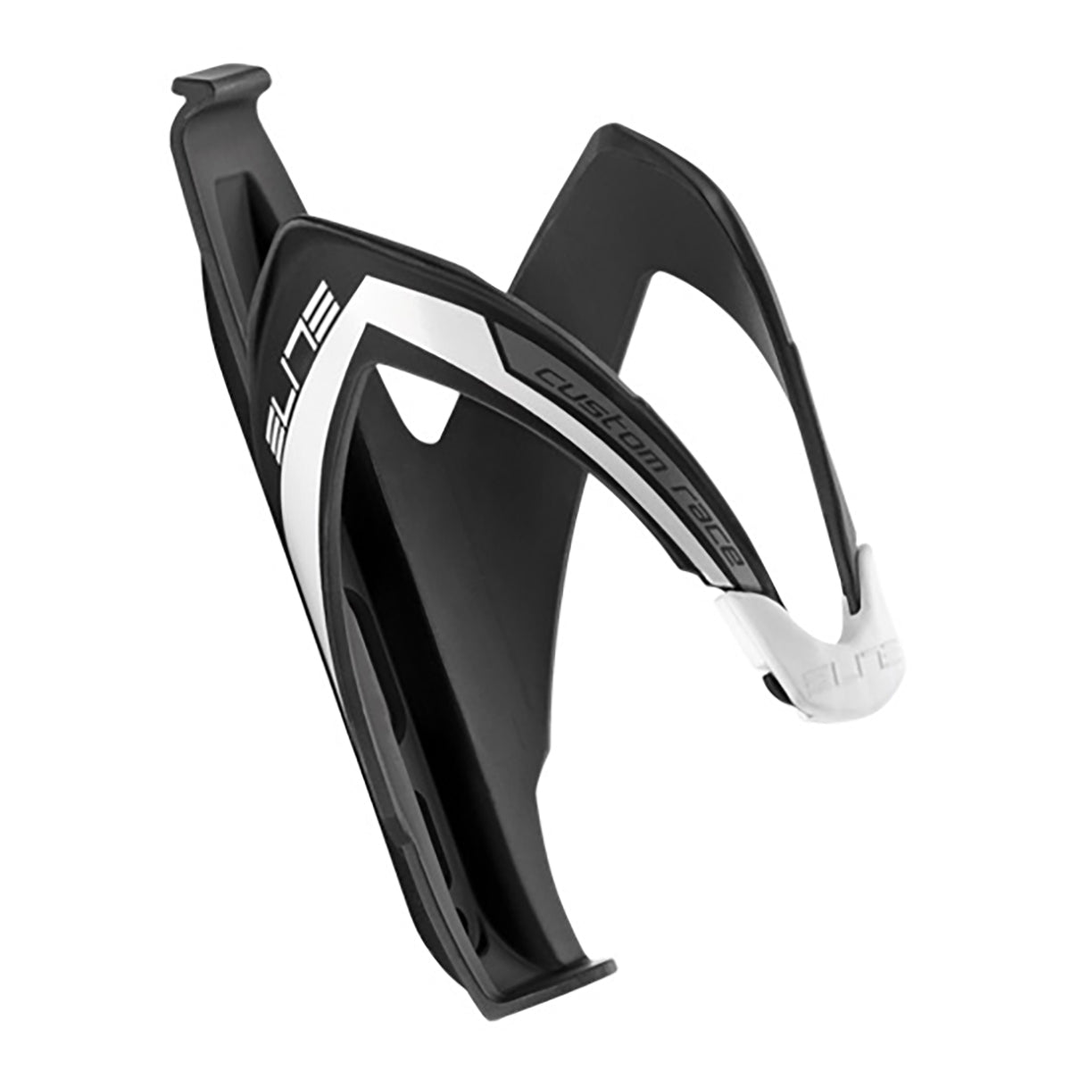 ELITE CUSTOM RACE bottle cage Black Matte White