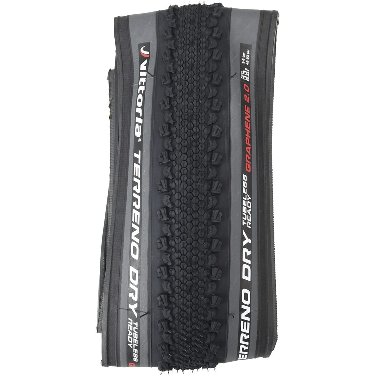 Pneu VITTORIA TERRENO DRY Graphene G2.0 700x33c Tubeless Ready Gris