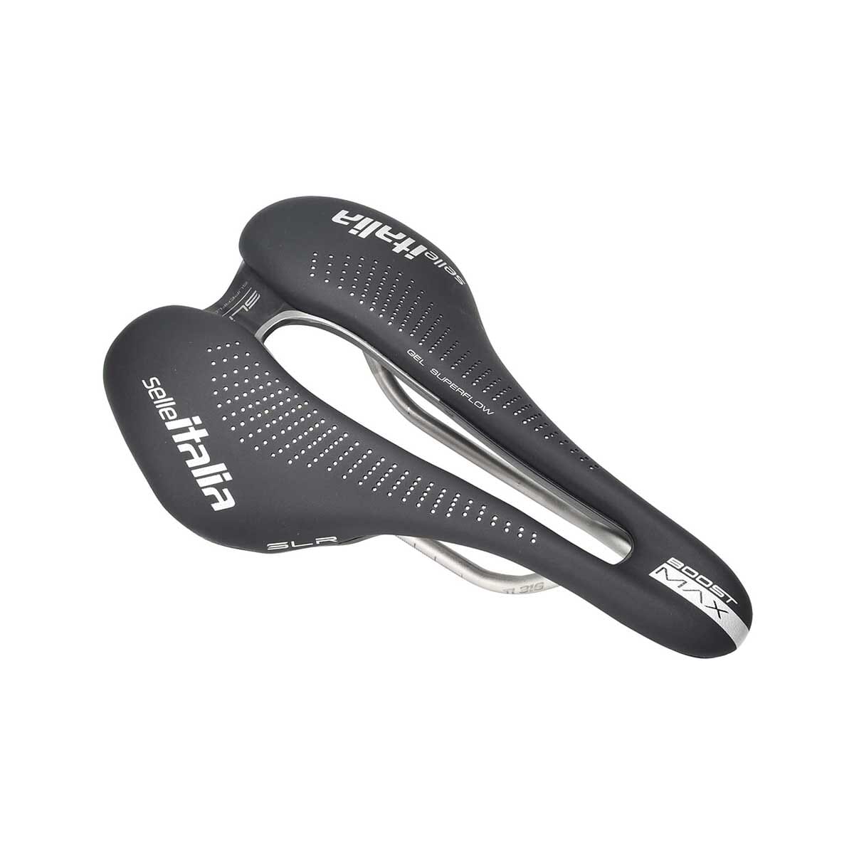 Selle SELLE ITALIA MAX SLR BOOST GEL TI316 SUPERFLOW 155mm Rails TI316