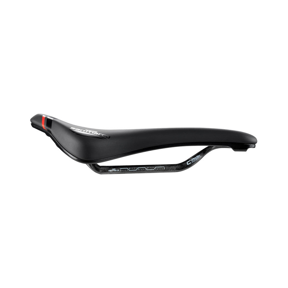 Saddle SAN MARCO GROUND SHORT OPEN-FIT CARBON FX 155mm Black