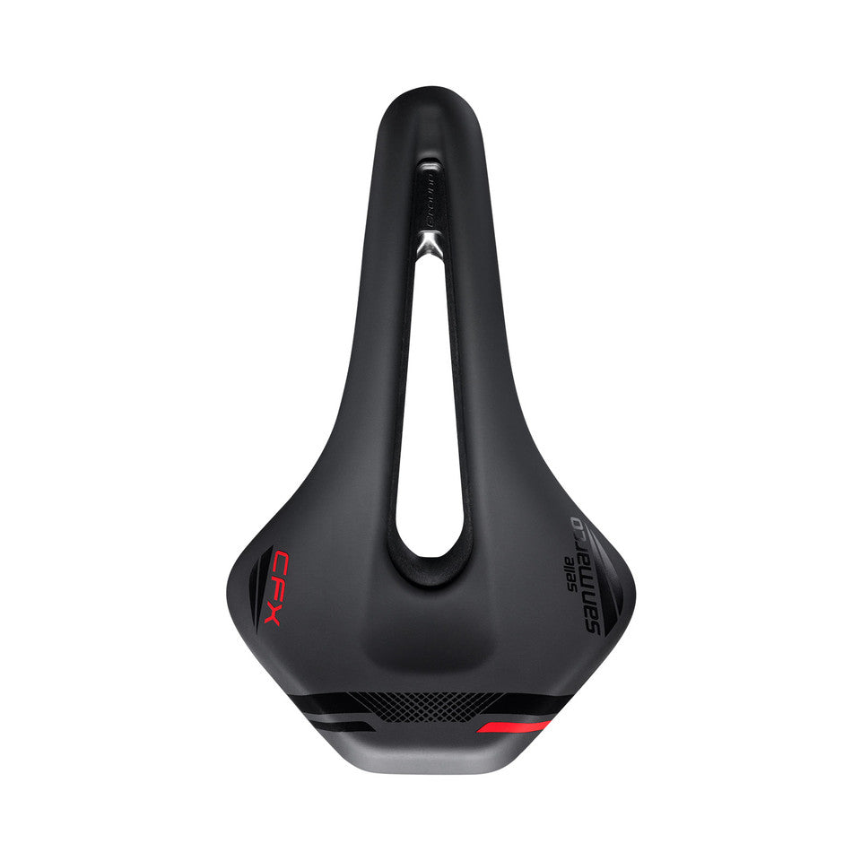 Saddle SAN MARCO GROUND SHORT OPEN-FIT CARBON FX 155mm Black