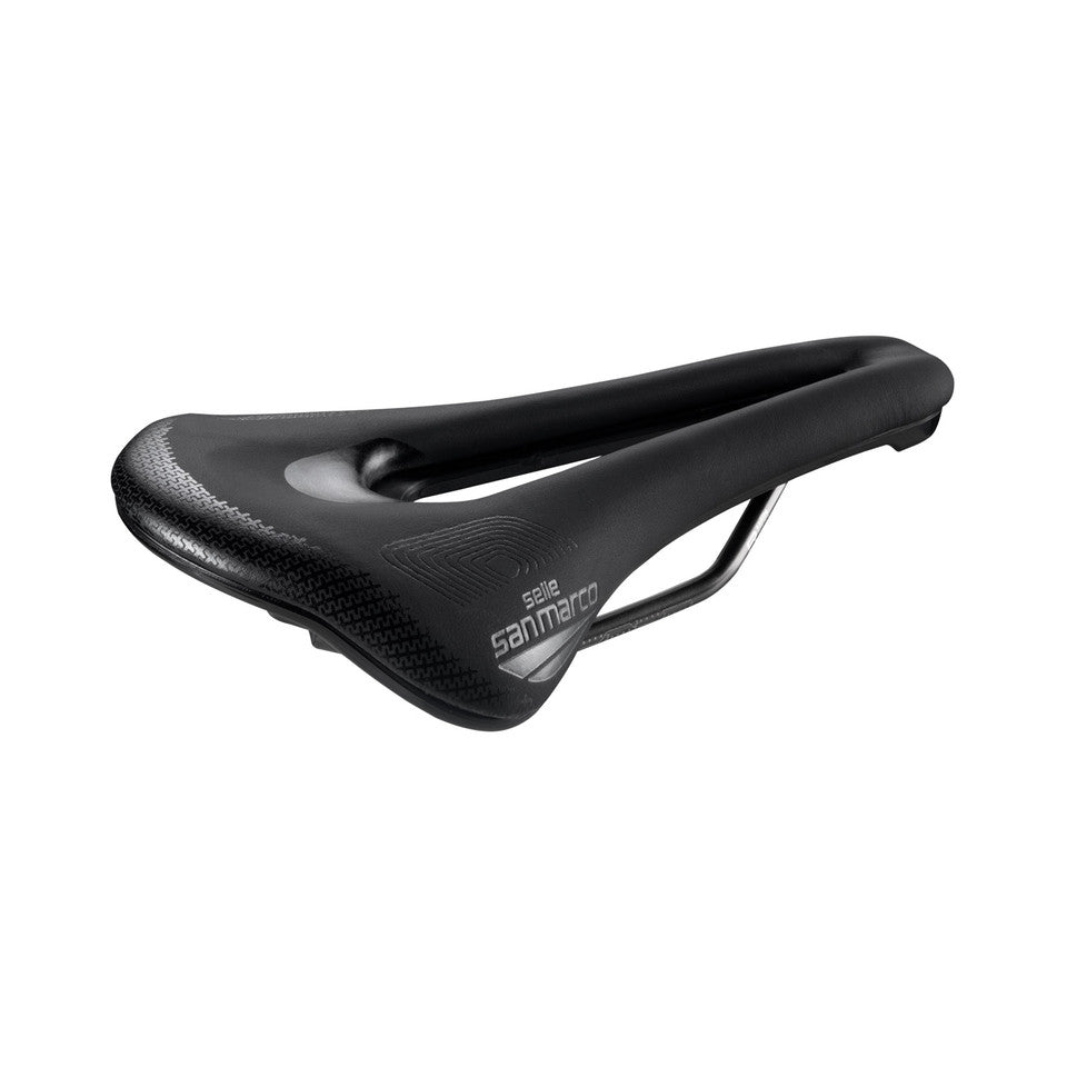 Saddle SAN MARCO SHORTFIT 2.0 SUPERCOMFORT OPEN-FIT RACING S3 Width 140mm Steel Rails Xsilite